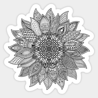 Sunflower Mandala Sticker